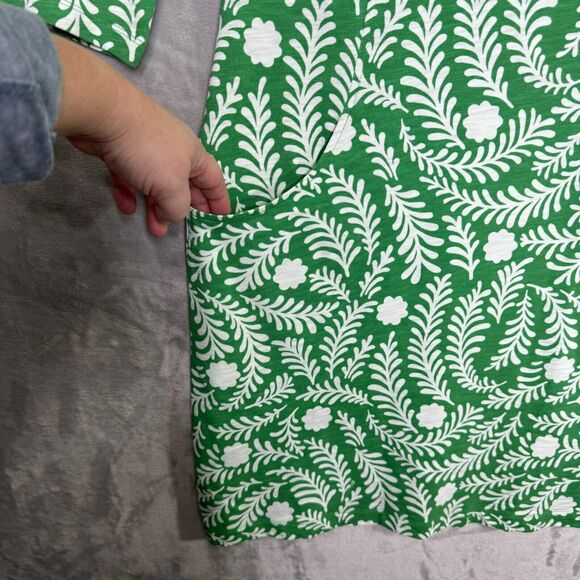 Boden Green and White Mini Dress - Picture 3 of 13